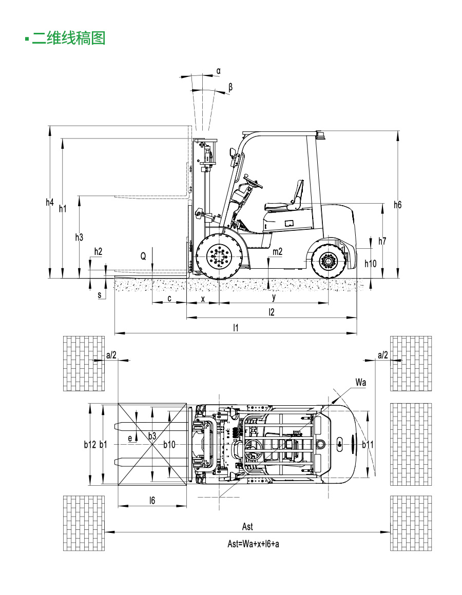 2.5吨锂电平衡重叉车ICE251B(图1)